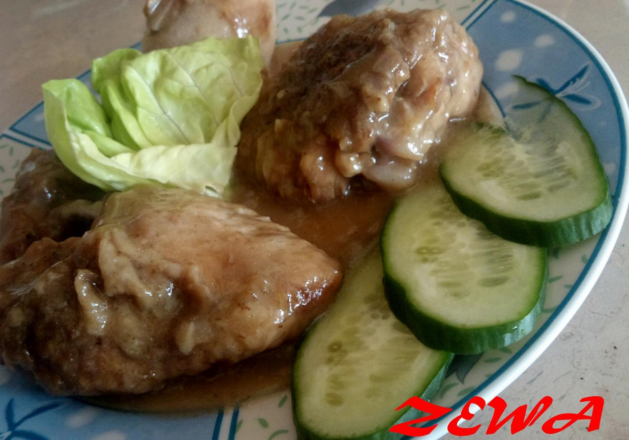 Kurczak w sosie sojowo grzybowym foto
