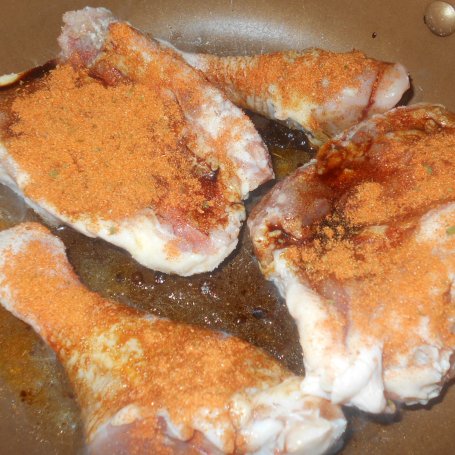 Krok 1 - Kurczak z boczkiem, cebulą i sosem teriyaki foto