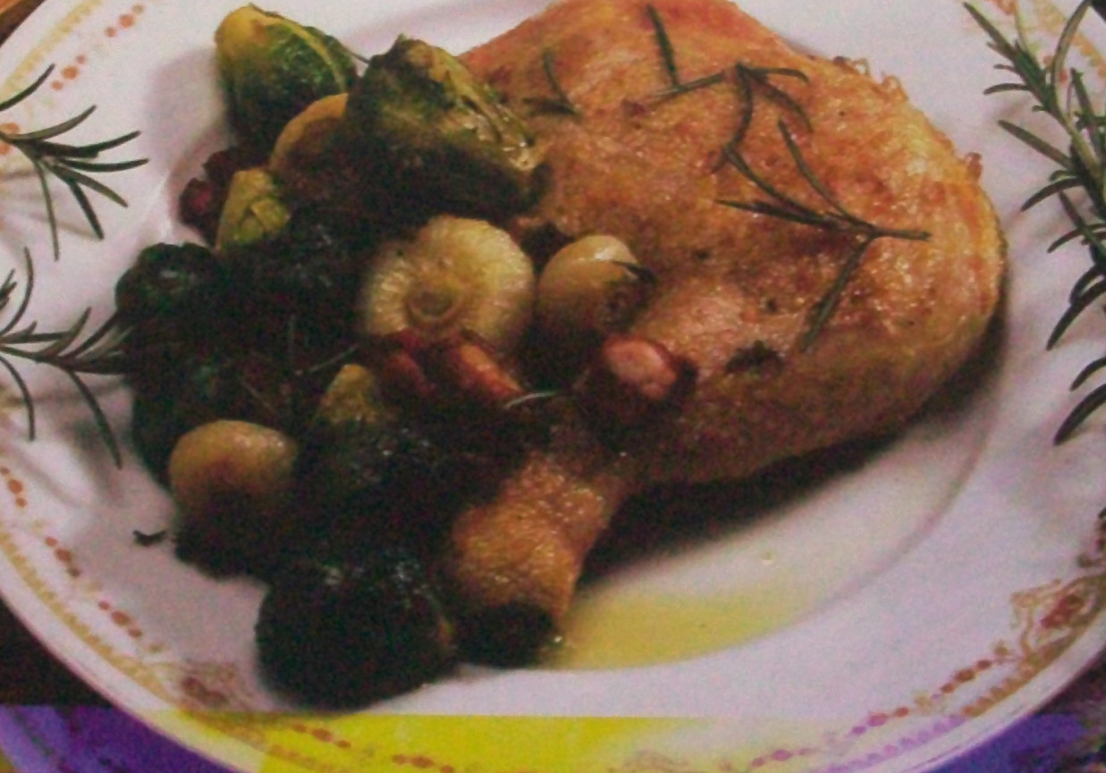 Kurczak z brukselkami foto