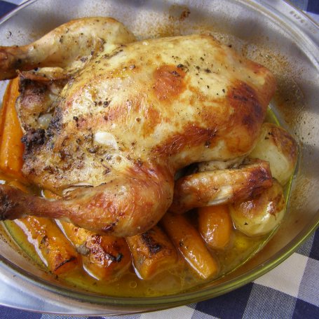 Krok 4 - kurczak z rękawa z marchewką i cebulą z indyjską nutą smaku... foto