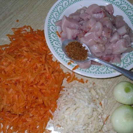 Krok 1 - Kurczak z ryżem i warzywami foto