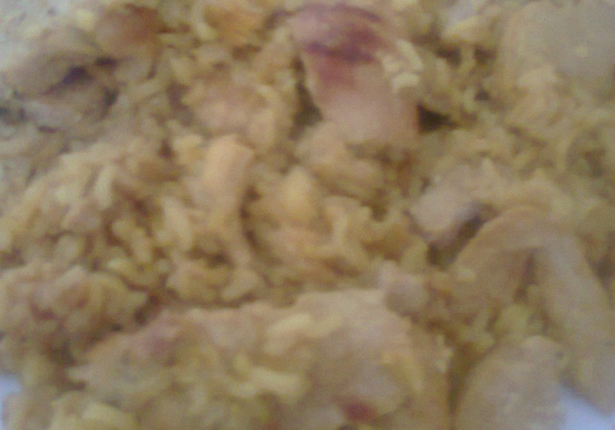 kurczak z ryżem w kurkumie foto