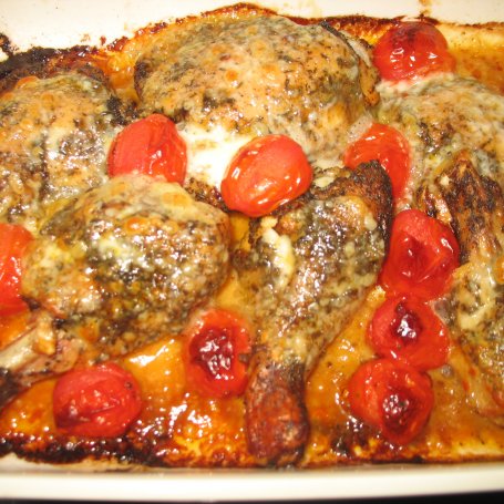Krok 6 - Kurczak zapiekany z pomidorkami i mozzarellą foto