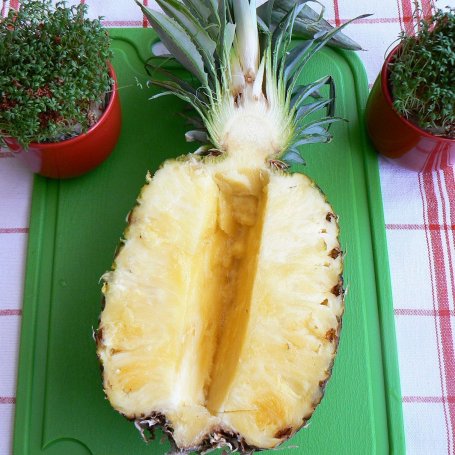 Krok 2 - Kuskus z musem ananasowym z owocami foto