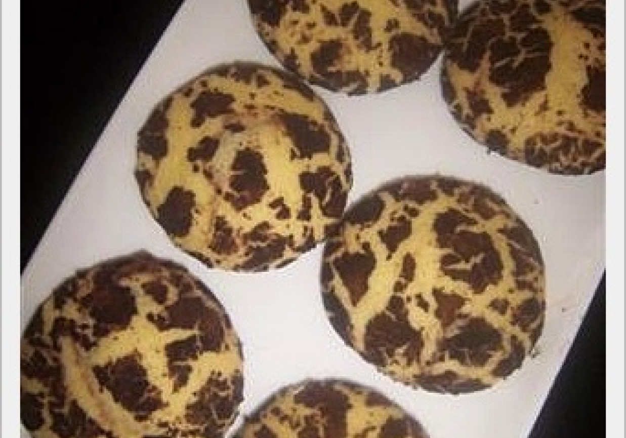 Łaciate ciasteczka z białą czekoladą foto