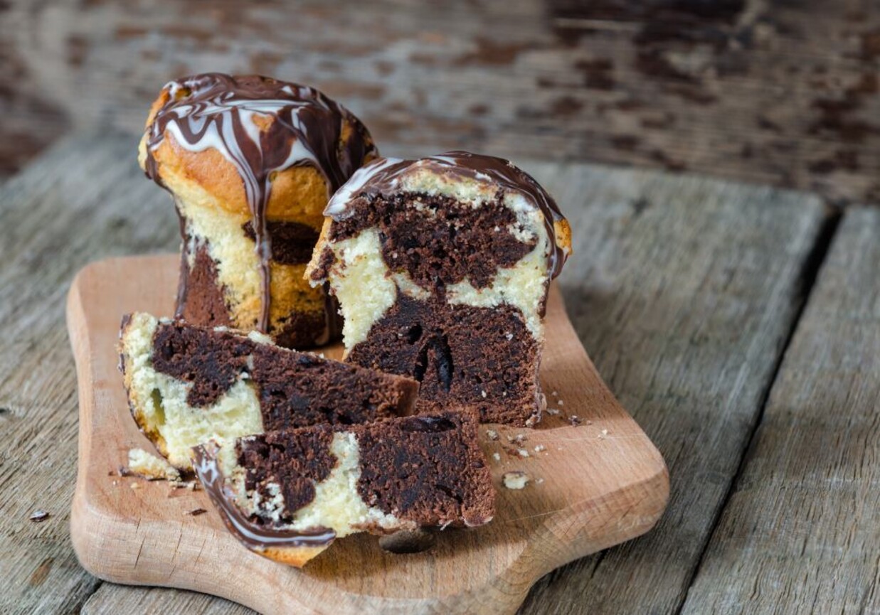 Łaciate muffinki a'la zebra foto