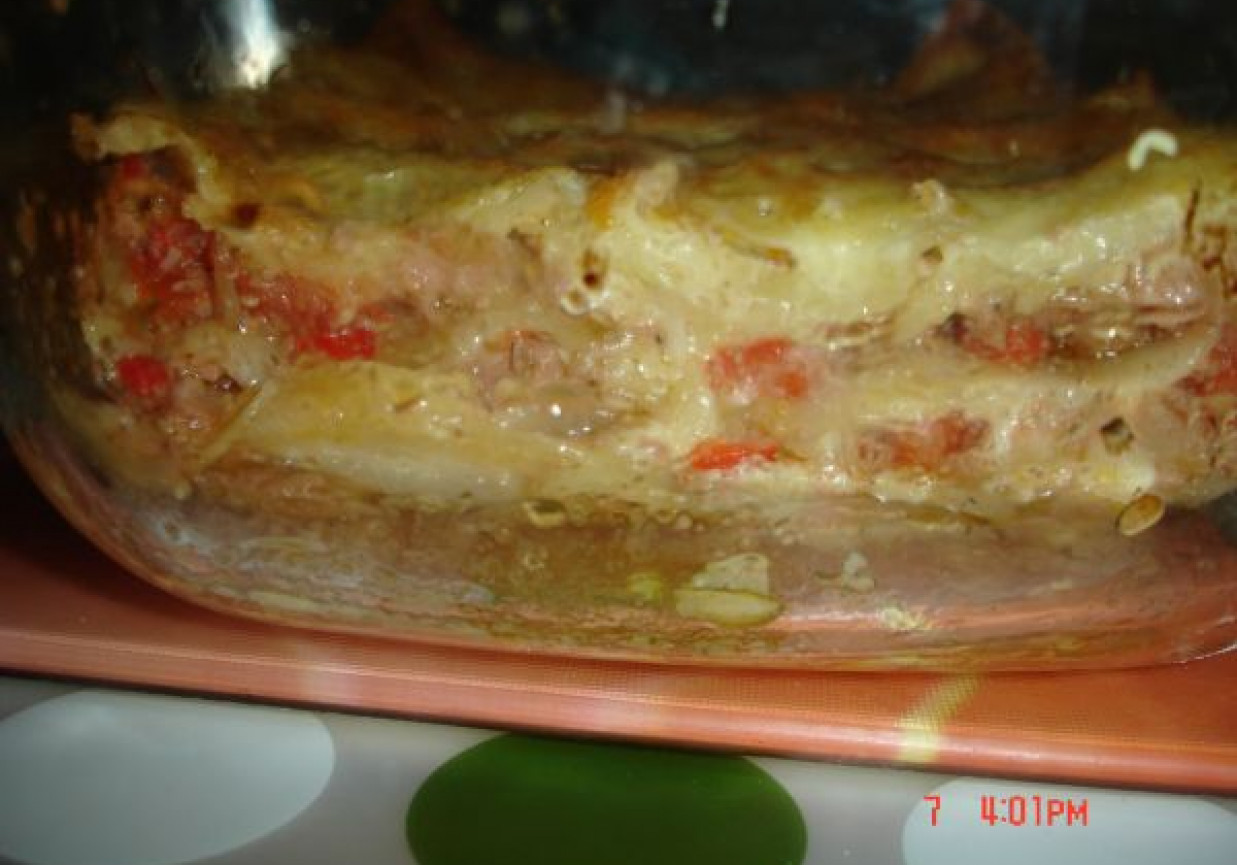 Lasagne pomidorowo czosnkowa foto