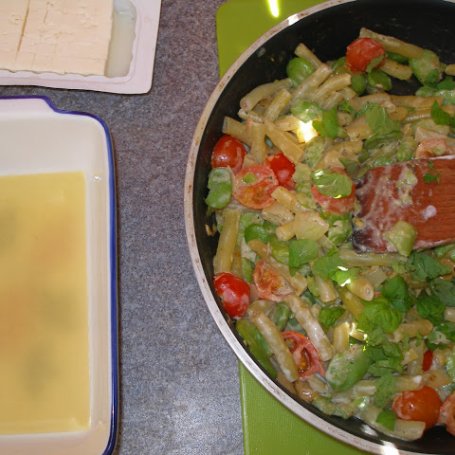 Krok 1 - Lasagne z bobem i fasolką szparagową foto