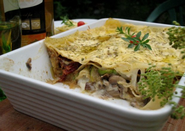 Fotografia przedstawiająca Lasagne z cukinią i gorgonzolą