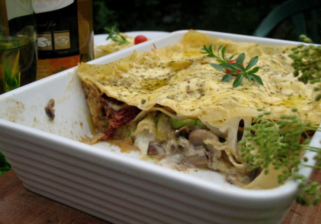 Lasagne z cukinią i gorgonzolą foto