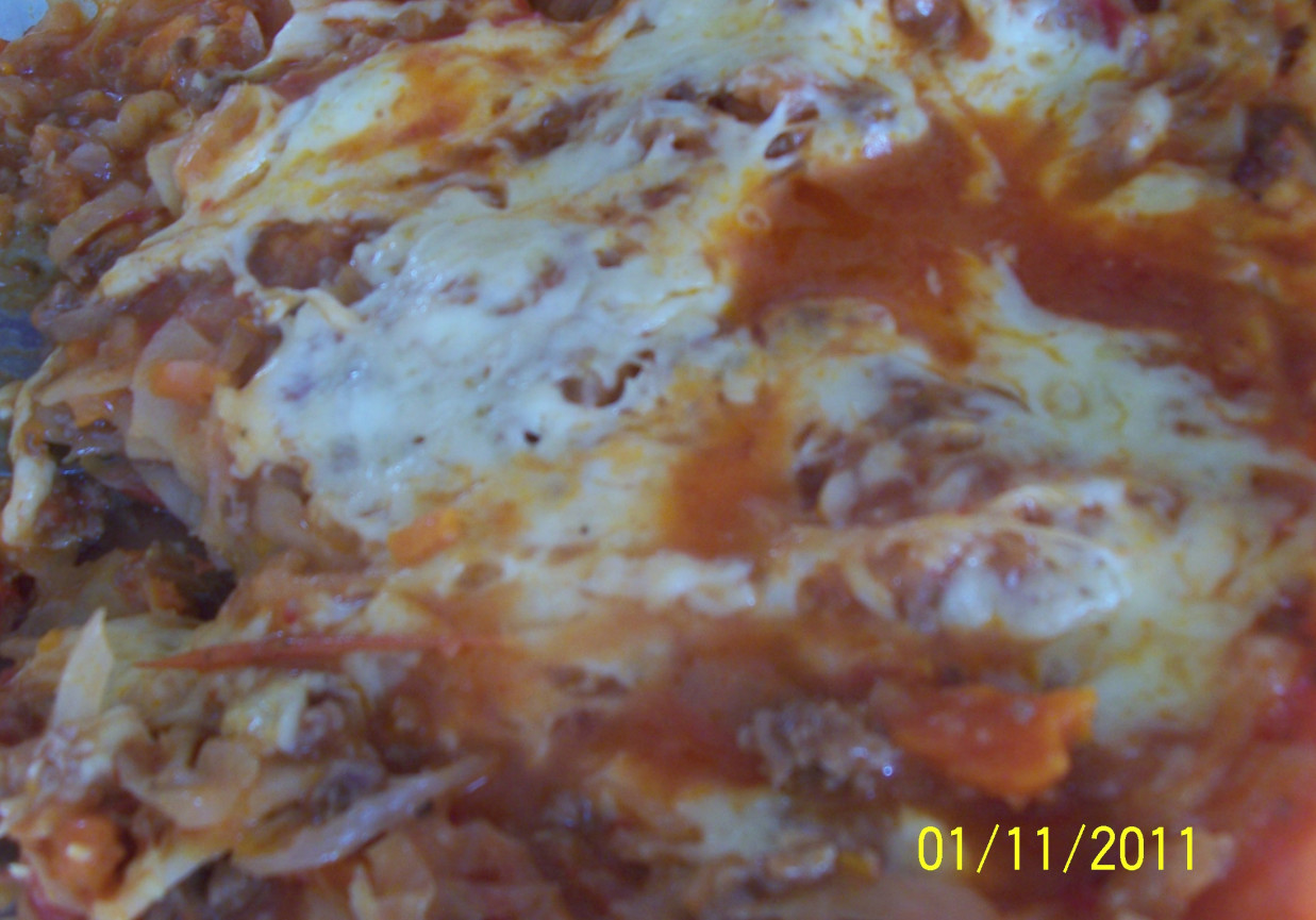 Lasagne z kiszoną kapustą foto