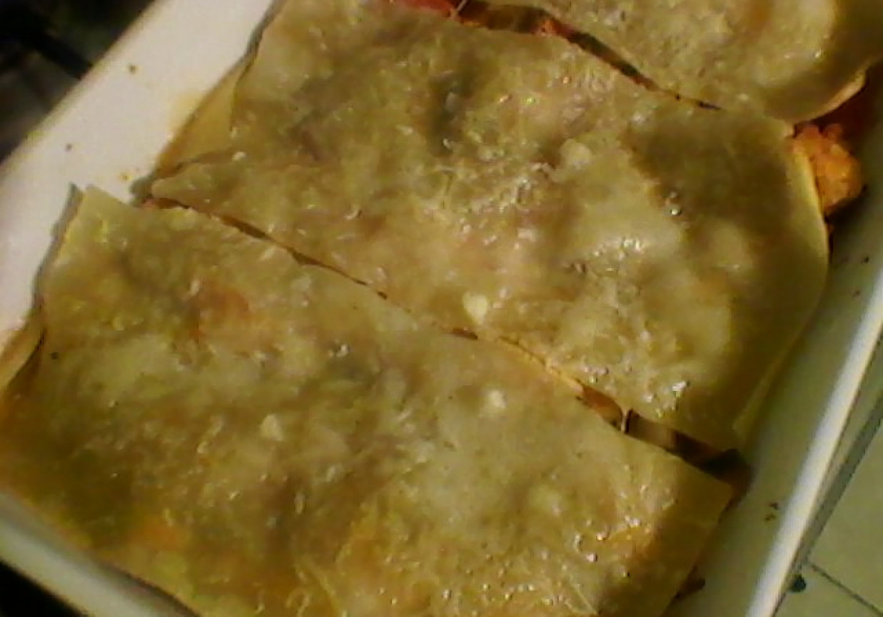 lasagne z kurczakiem i parmezanem foto
