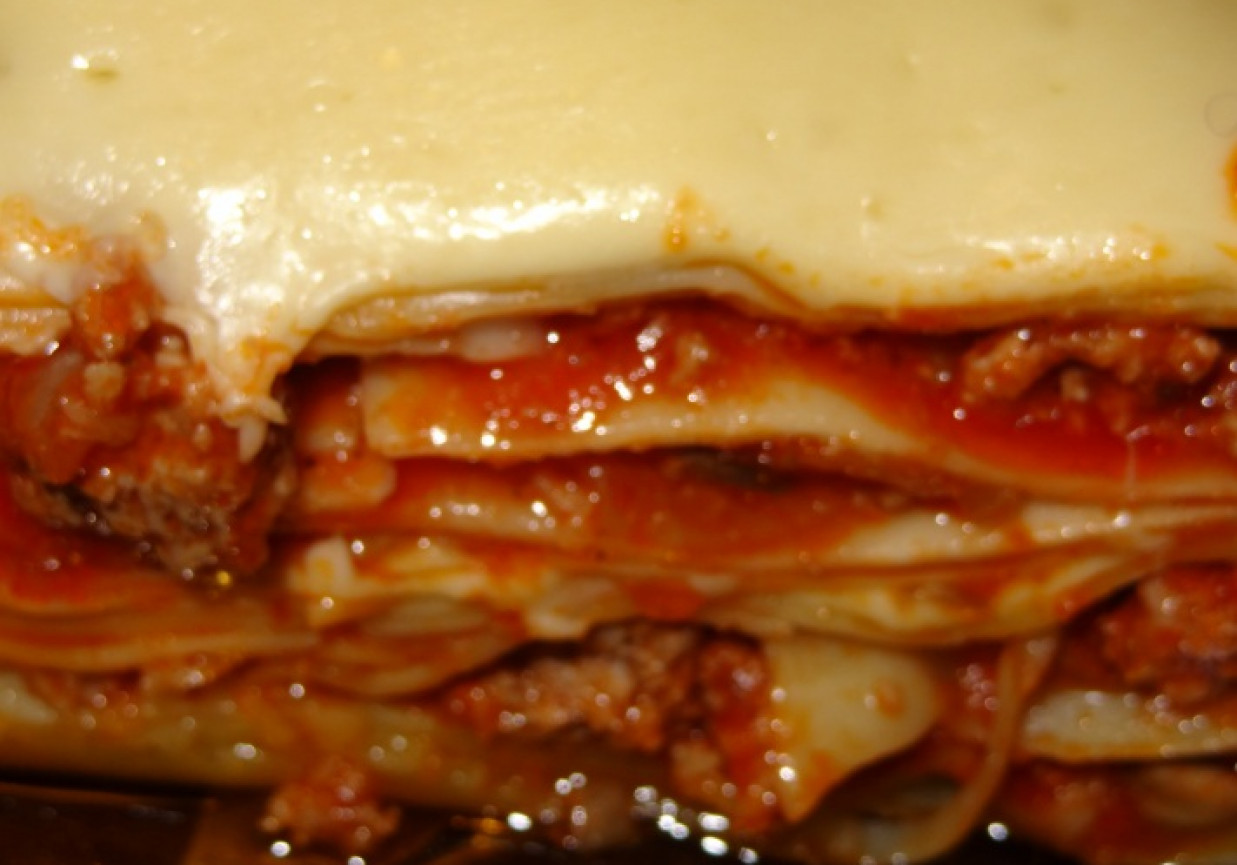lasagne z pieczarkami foto