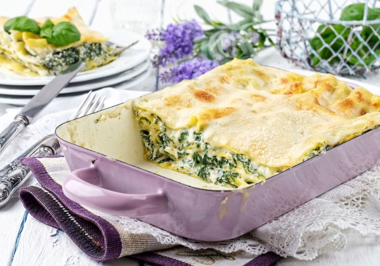 Lasagne ze szpinakiem i beszamelem foto