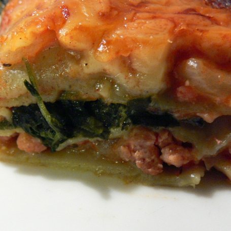 Krok 4 - Lasagne ze szpinakiem i mięsem na szybko foto