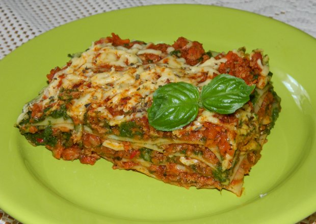 Fotografia przedstawiająca Lasagne ze szpinakiem