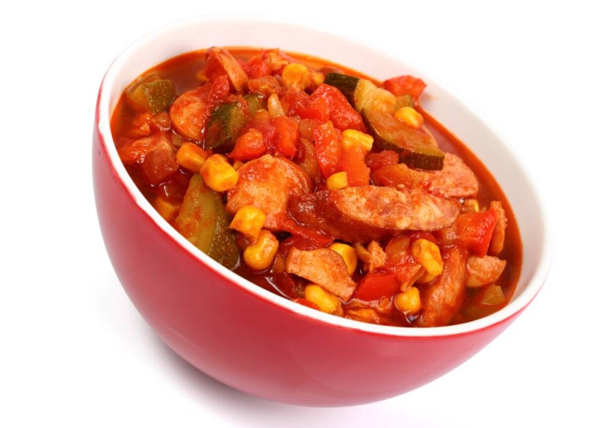 Leczo z kukurydzą foto