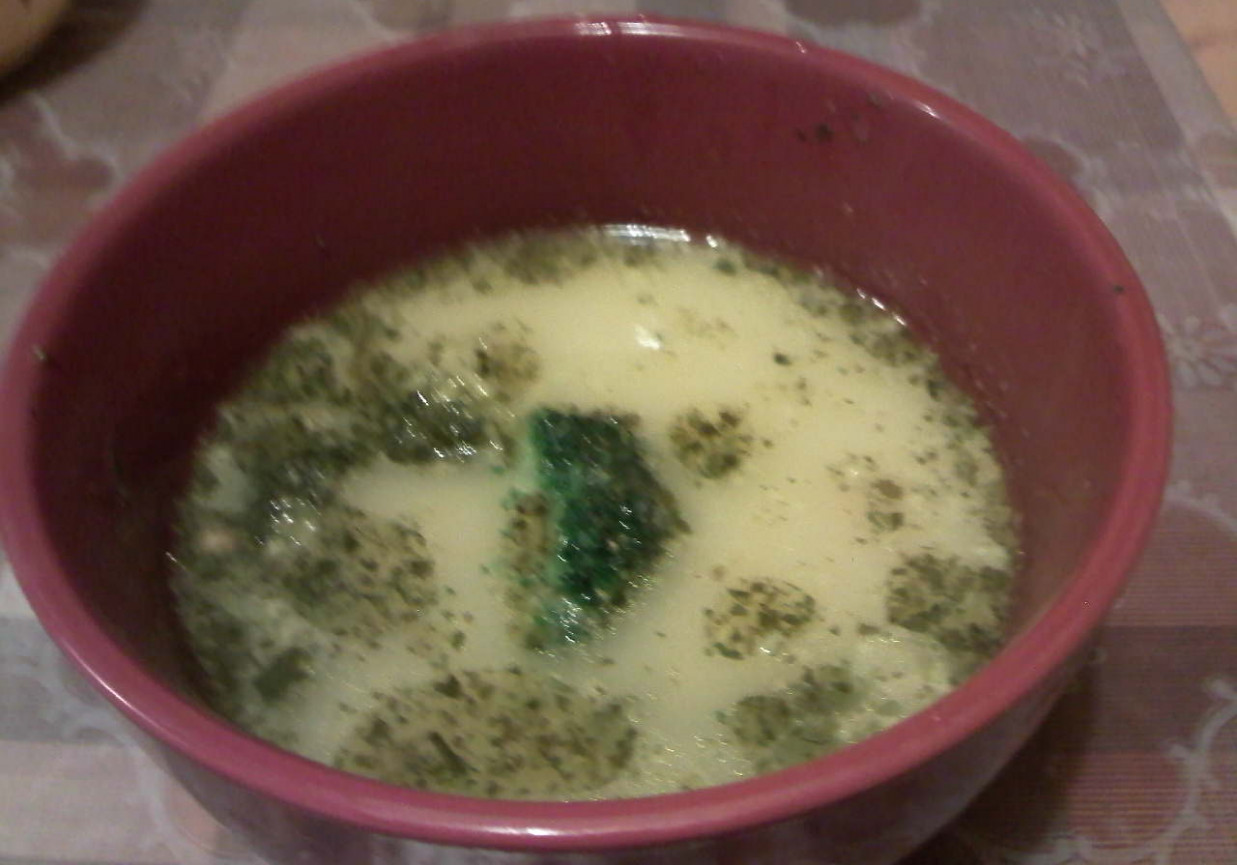 Lekka kremowa  zupa brokułowa foto