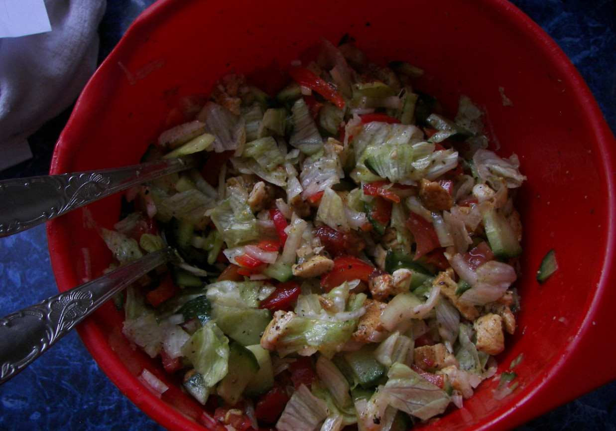 Lekka sałatka z kurczakiem foto