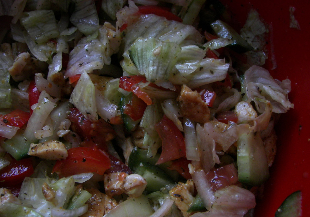 Lekka sałatka z kurczakiem foto