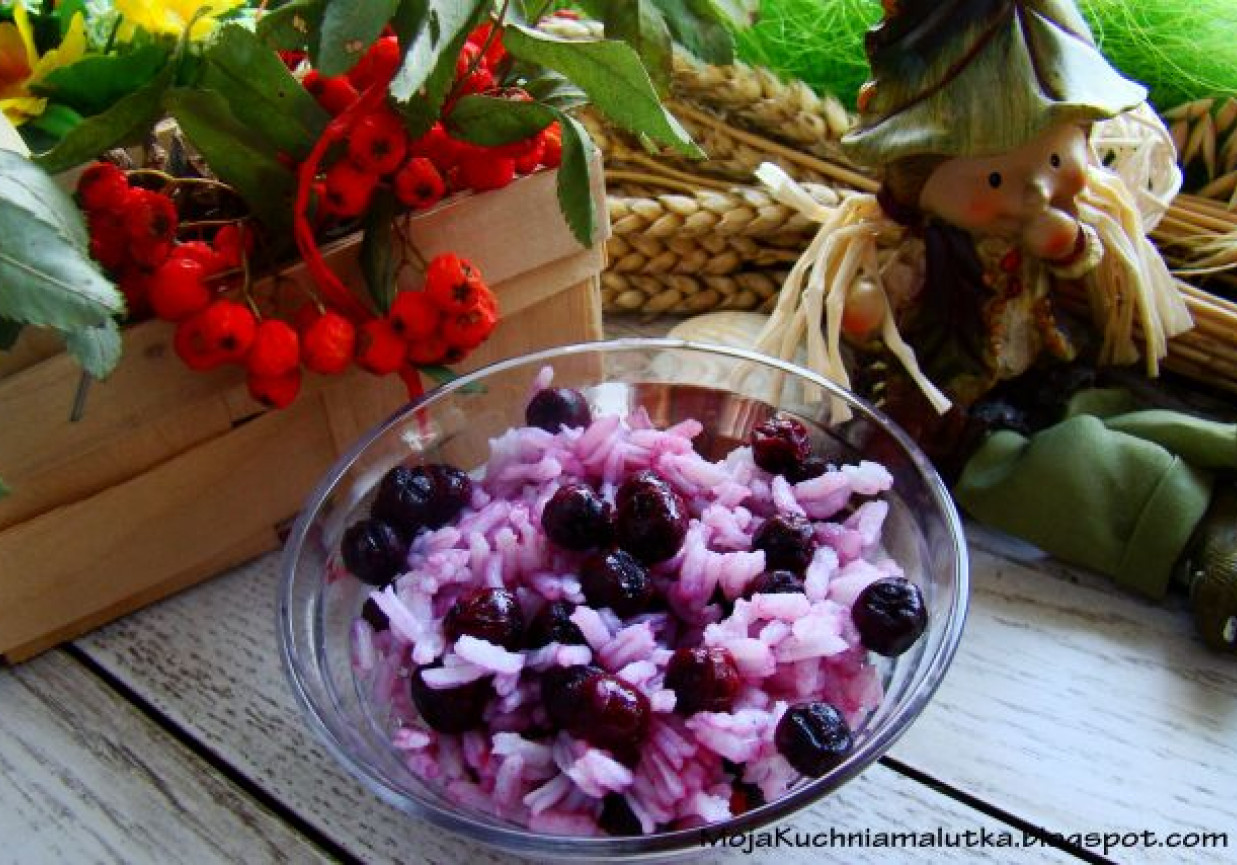 Lekki deser ryż z aronią foto