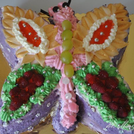 Krok 4 - Lekki tort owocowy- motyl foto