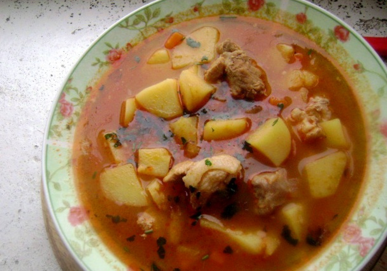 Lekko pikantna zupa gulaszowa foto