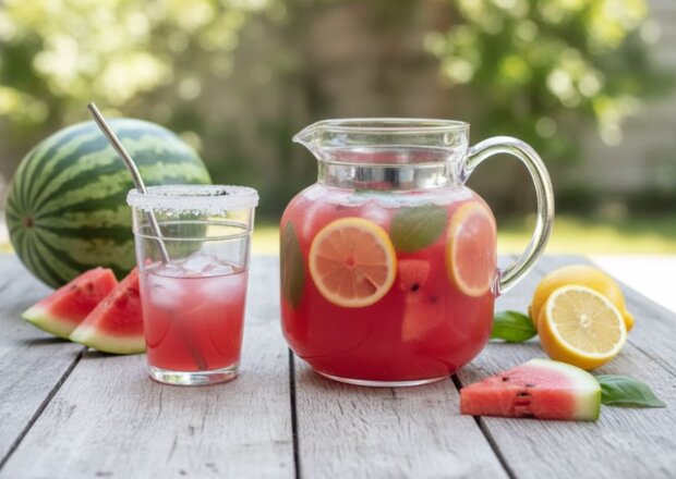 Fotografia przedstawiająca Lemoniada arbuzowa