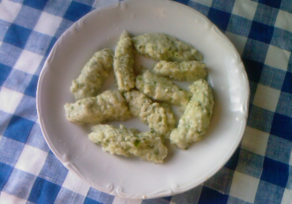 Leniwe pierogi ze szpinakiem foto