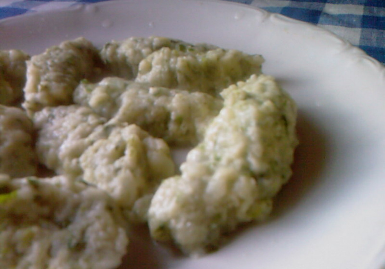 Leniwe pierogi ze szpinakiem foto
