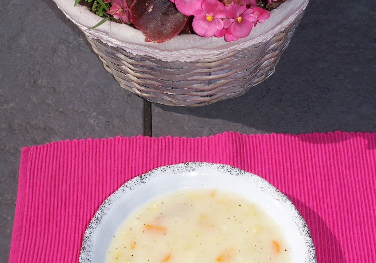 Letnia zupka, czyli z młodych warzyw z kaszą manną :) foto
