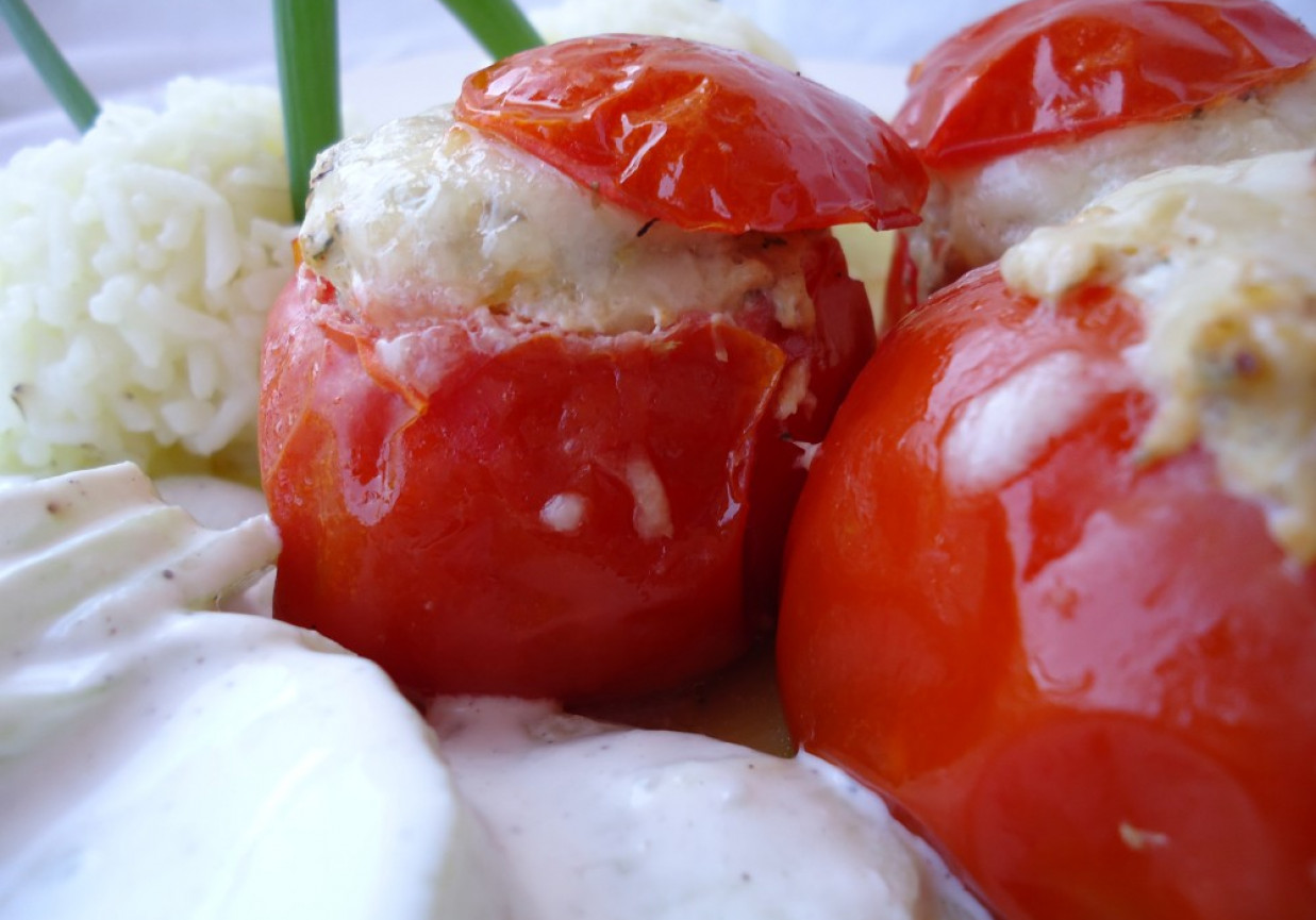 Letnie zapiekane pomidorki foto