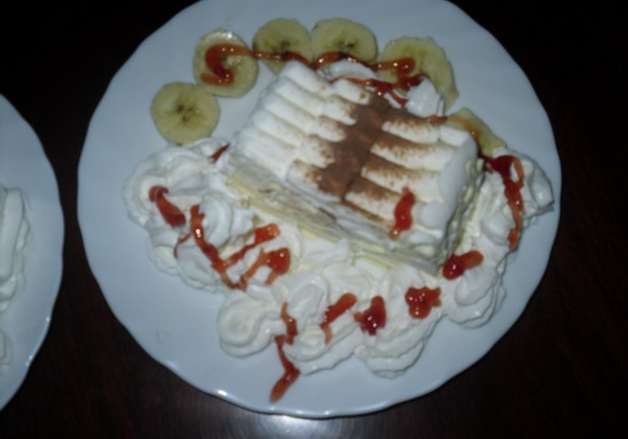 Lodowy deser z bananami foto