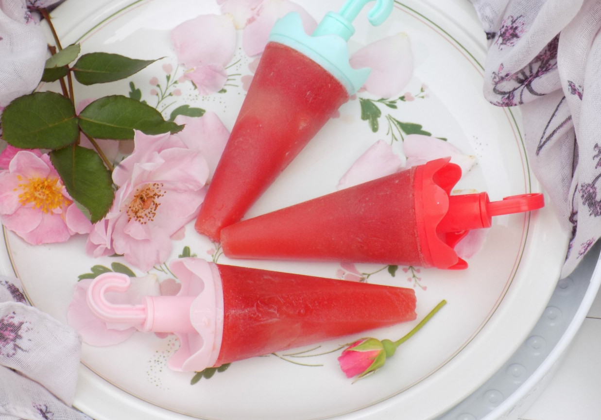 Lody arbuzowo-pomarańczowe. foto