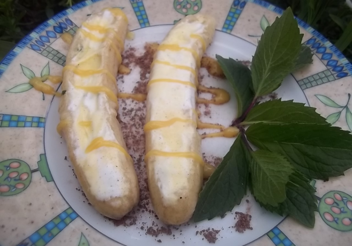 Lody grillowane w bananach z chili i miętą foto