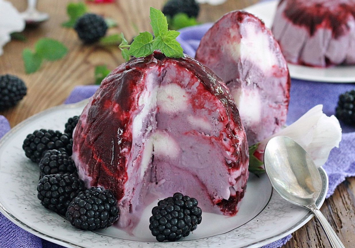 Lody jeżynowo-jogurtowe foto