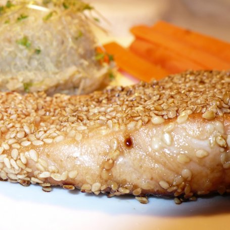 Krok 4 - Łosoś teriyaki z quinoa foto