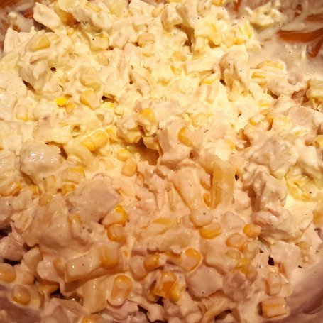 Krok 6 - Majonezowa sałatka z kurczakiem i kukurydzą foto