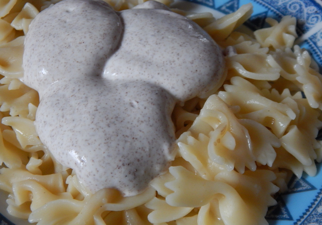 Makaron w sosem stracciatella - na słodko foto