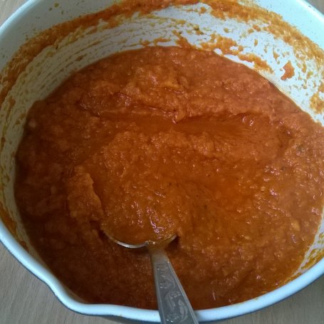 Krok 4 - Makaron z kurczakiem w warzywnym sosie foto