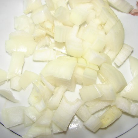 Krok 3 - Makaron z mięsem i kapustą oraz pieczarkami foto