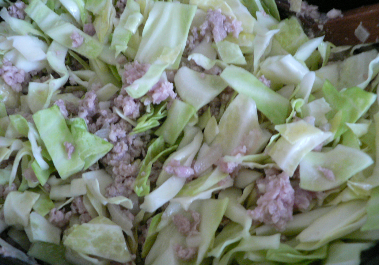 Makaron z sosem mięsno - warzywnym foto