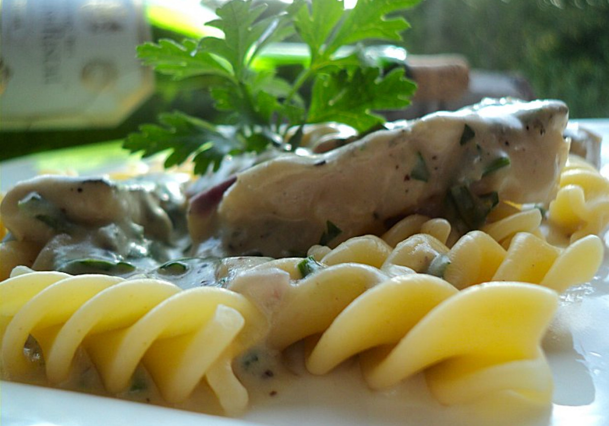 Makaron z sosem serowym i dorszem DoradcaSmaku.pl