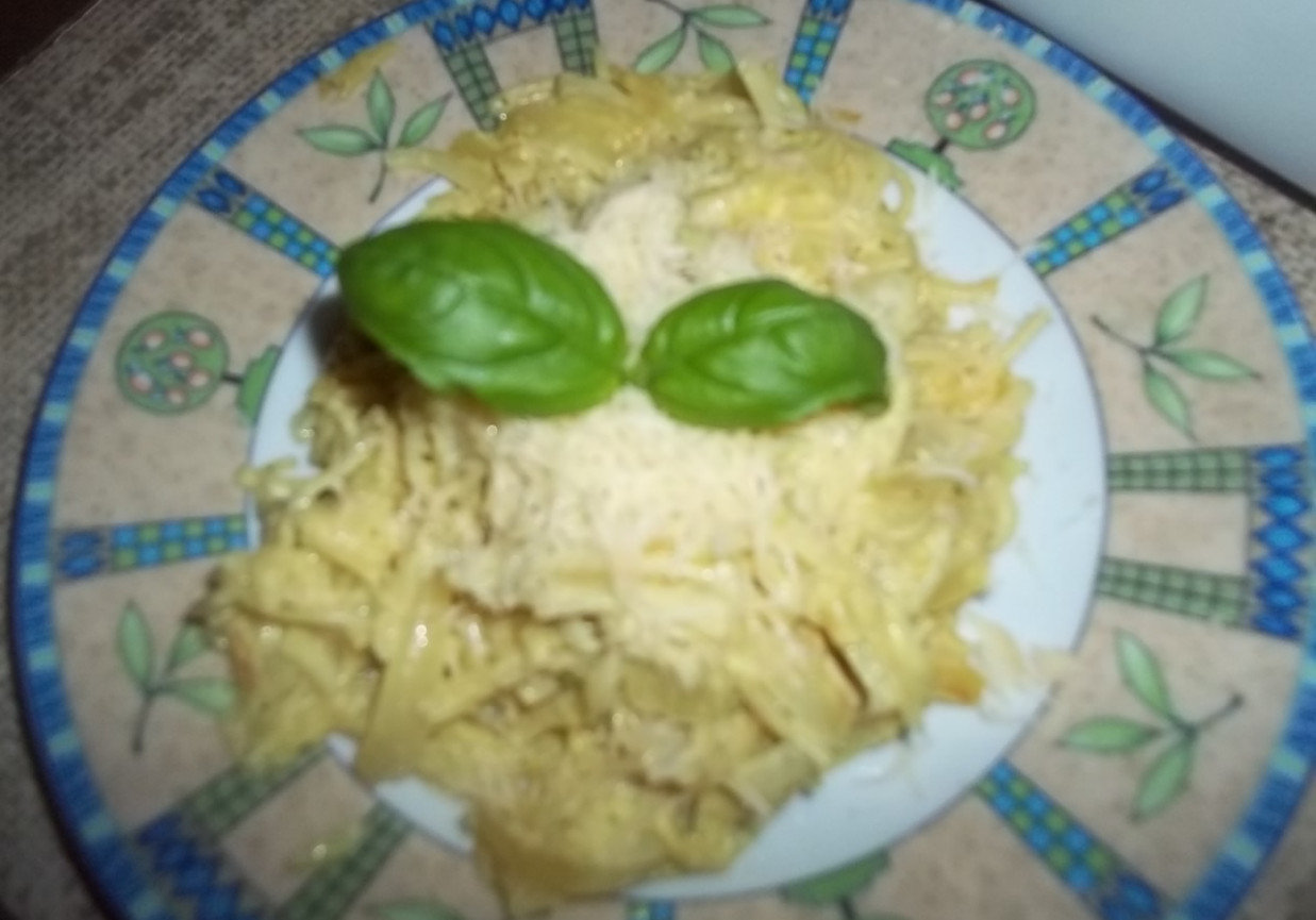 Makaron zasmażany z cebulą foto