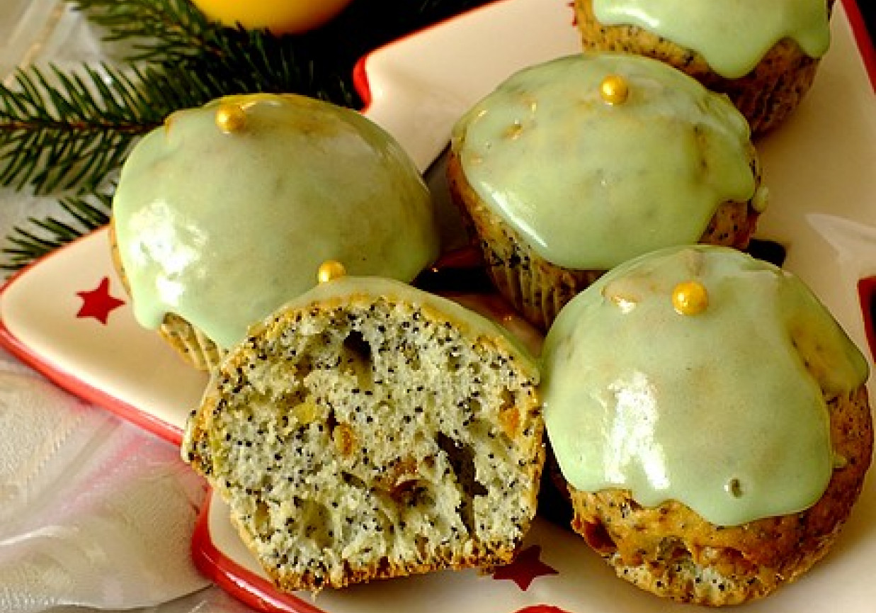 Makowe muffinki z pomarańczową nutą foto