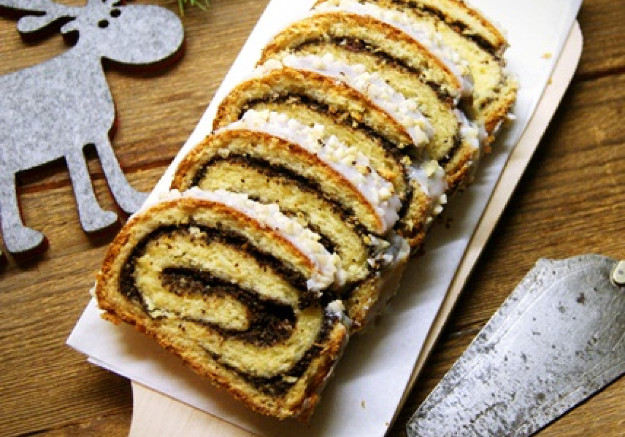 Makowiec zawijany  krucho-drożdżowy, pycha! foto