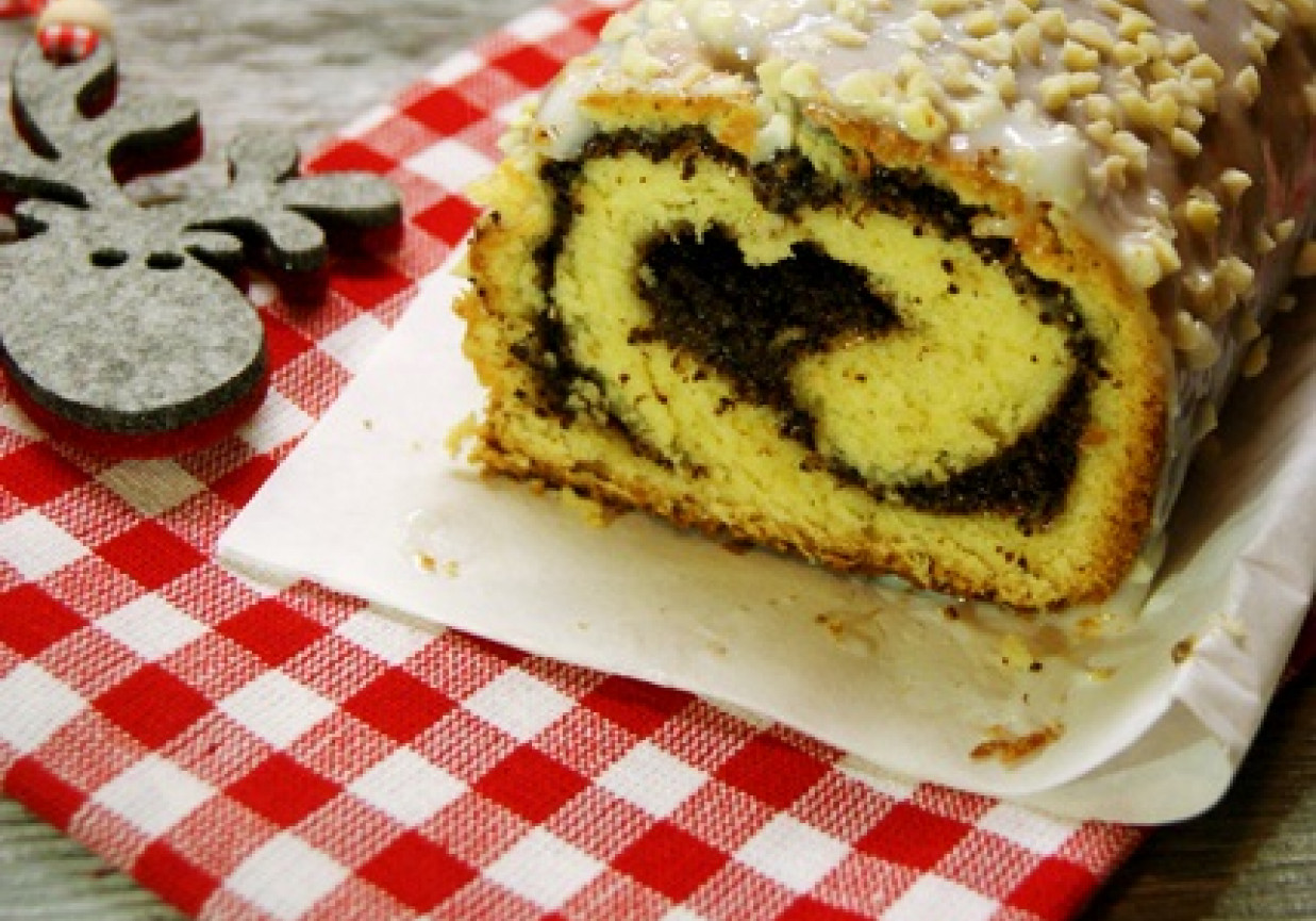 Makowiec zawijany  krucho-drożdżowy, pycha! foto