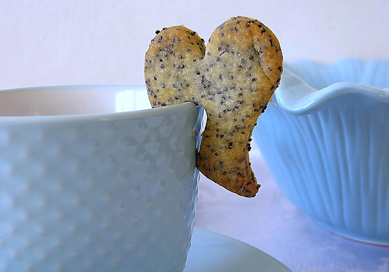 Makowo-imbirowe serduszko do kawy foto