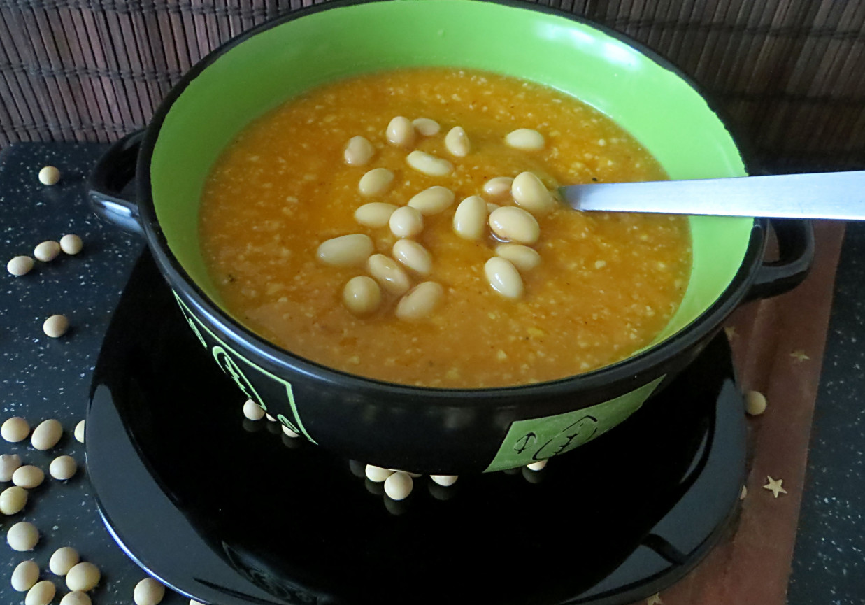 Marchewkowa zupa- krem z soją foto