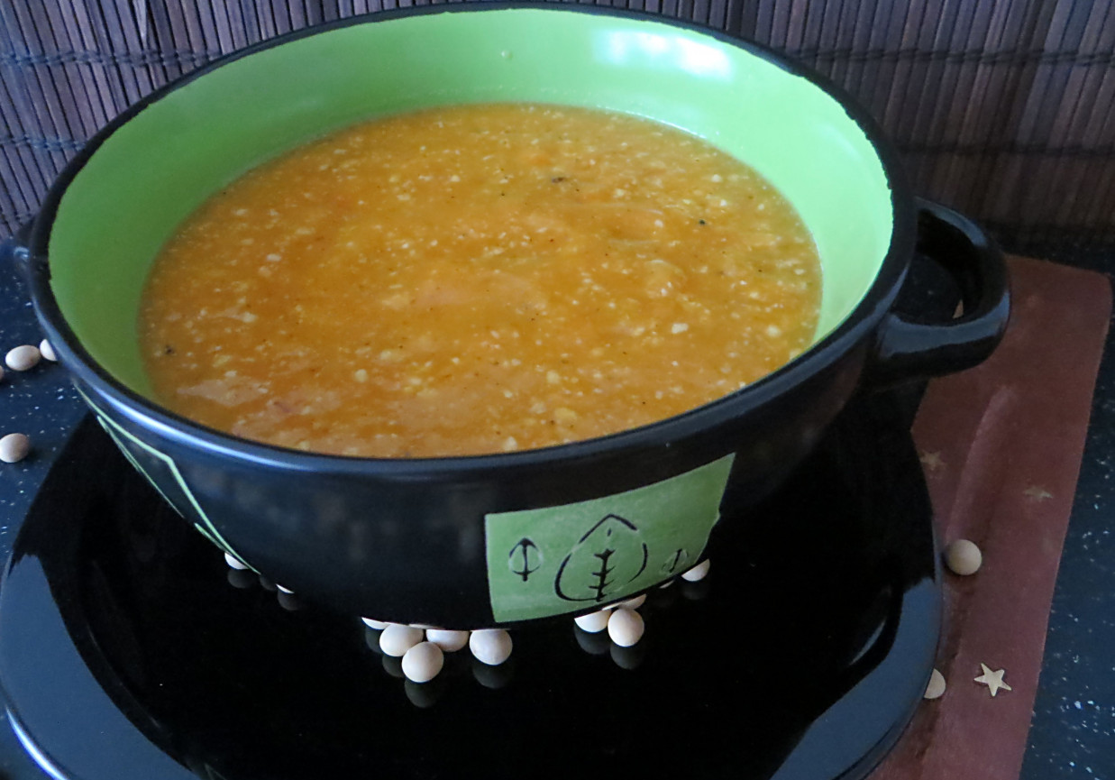 Marchewkowa zupa- krem z soją foto